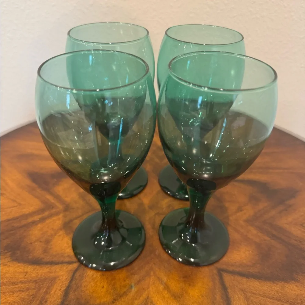 4 Vintage Libbey Juniper 12 Ounce Wine Glasses - Picture 5 of 6